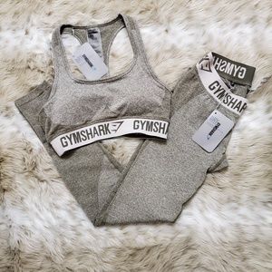 NWT Gymshark Flex Set in Kahki & Sand